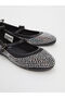 Black Stone Detailed Girls' Ballerinas - 3