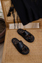 Women's Black Poly Sole Comfortable Fit Flip Flops - 2