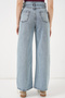 Women's Wide Leg High Waist Palazzo Jeans 6656 - A.Blue - 8