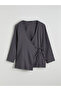 Seray New Season Double-Breasted Yaka Textured Women's Muslin Kimono - 5