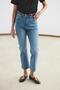 High Waist Short Cut Bell Bottom Jeans Light Blue - 4