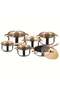 Durable Stainless Steel Cookware Set 12PCS, Induction Ready Base, Heat Resistant Handles, Mirror Fin - 2