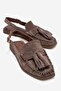 Chris Women's Genuine Leather Sandals Taupe Suede