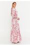 Vefastyle-Downline, rochie alba lunga satin marime S - 5