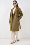 Women's Double-Breasted Collar Trench Coat 5987 - Khaki - 4
