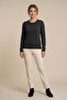 Women's Plus Size Lycra Crew Neck Long Sleeve Soft Sweatshirt Mom Blouse - 4