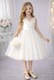 Sare Model Girl's Ecru Wrap Collar Mini Plain Skirt Puffy Ball Gown & Birthday Dress