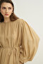 Cleo Drawstring Detailed Long Dress Wheat - 2