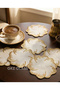 6 Linen Fabric Embroidered Coffee Side Cocktail Napkins & Coasters Serving Napkins - 5