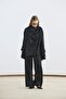 Shawl Collar Detailed Trousers Set Black