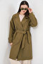 Women's Double-Breasted Collar Trench Coat 5987 - Khaki - 3