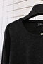 Women's Plus Size Lycra Crew Neck Long Sleeve Soft Sweatshirt Mom Blouse - 5