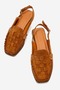 Clifford Women's Genuine Leather Sandals Brown Suede - 4