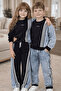 Premium Boys' Paneled Stylish 2-Piece Set | Sweatshirt and Baggy Pants Eid Outfit Sibling Combo - 4
