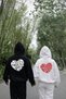 Hooded Sweatshirt Couple Combination February 14 Valentine's Day Heart Printed 2-Piece Price