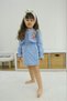 Girl's Seasonal Denim Skirt Suit with Embroidery Detail Long Sleeve 2-Piece Set-J-3044-Jlb-064 - 3