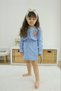 Girl's Seasonal Denim Skirt Suit with Embroidery Detail Long Sleeve 2-Piece Set-J-3044-Jlb-064