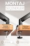 Dual Monitor Arm Vesa Compatible Motion Adjustable Monitor Stand 17-32" 9+9 kg Capacity Holder - 6