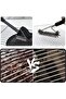 2 Pcs BBQ Cleaning Brush Set - 3-in-1 Wire Grill Brush with Triangle Scraper & Metal Cleaning Head - 3