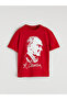 Esvab • Modern & Distinctive Zero Roba Collar Ataturk Printed Boys' T-Shirt - 2