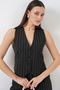 6709 Women's Vest and Pants Two-Piece Set - D. Black - 5