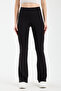 Women's High Waist Gathering Black Spanish Leggings - H5612 - 5