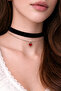 Scarlet Charm Velvet Choker & Heart Pendant
