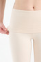Women's Folded Waist Ivory Spanish Leggings - H5989 - 5