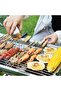 Camping Barbecue Charcoal Grill Stainless Steel Folding Portable BBQ Tool Kits - 2