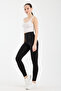 Women's High Waist Shaping Black Leggings - H4800 - 4