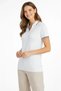 New Season Women's Knitwear Fabric Buttonless Collared Ribbed Short Sleeve Regular Fit T-Shirt - 3