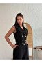 Modern Fit Double Breasted Collar Belted Jumpsuit - 3