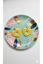 Stellia Yellow Heart Shape Star Detailed Polymer Clay Earrings - 3
