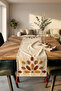 Buldan Handmade Embossed Sun Motif Tasseled Runner (130X40 cm) - 5
