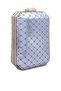Women Silver Metallic Cut Out Clutch Bag - 2