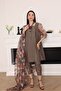 Classic Mocha Organza Luxe Suit Set - 3