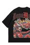 Unisex Black Oversize T-Shirt - Dopamax Racing Printed 100% Cotton Crew Neck Streetwear T-Shirt - 3
