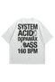 Unisex White Oversize T-Shirt - Dopamax System Acid Techno Printed 100% Cotton Crew Neck T-Shirt