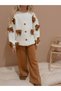 Girls' Festival-Style Bow-Decorated Knitwear 2-Piece Set - 2