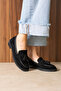 Black Suede Loafers with Tassels - Casual and Office Chic - Preppy Style - 4
