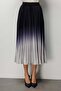 Pleated Color Gradient Midi Skirt - 3