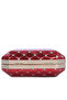 Women Red Metallic Cut Out Clutch Bag - 5
