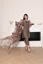 Classic Mocha Organza Luxe Suit Set - 2