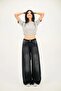 Baggy Loose Fit Jeans with Black Wash - 5