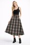 Park Moda Plaid Pattern Belt Detailed Camisole Italian Long Skirt - 2