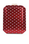 Women Red Metallic Cut Out Clutch Bag