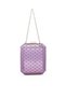 Women Pink Metallic Cut Out Clutch Bag - 6