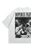 Unisex White Oversize T-Shirt - Dopamax Astronout Turkish Fight Printed Combed Cotton Crew Neck T-Shirt - 3