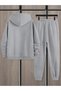 Brooklyn Printed Men's Hooded Sweatshirt Top and Bottom Tracksuit Set - 4