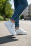 Thick and Lightweight Orthopedic Sole Children's Women's Flat White Daily Sneaker Sports Shoes - 4
